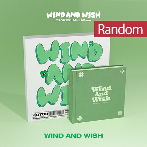 2023년 가성비 최고 딘앨범 - 비투비 BTOB 앨범 12집 WIND AND WISH 나의 바람, Wind (green), 랜덤접지포스터1종추가