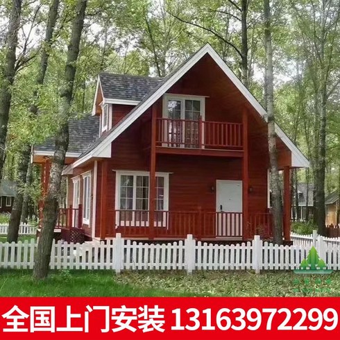세컨 나무집 조립식 전원주택 농막 별장 컨테이너, B.2층 목조 빌라, 1개