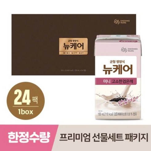 [대상웰라이프] 뉴케어 미니 고소한 검은깨 150mL x 24팩 x 1box, 24개