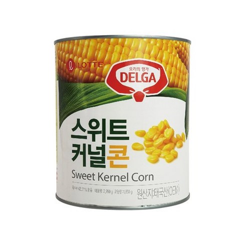 스위트콘3kg - 롯데 델가 스위트콘 스위트커널콘 2.95kg 1BOX(6can) / 3kg/ 업소용/ 대용량, 6개