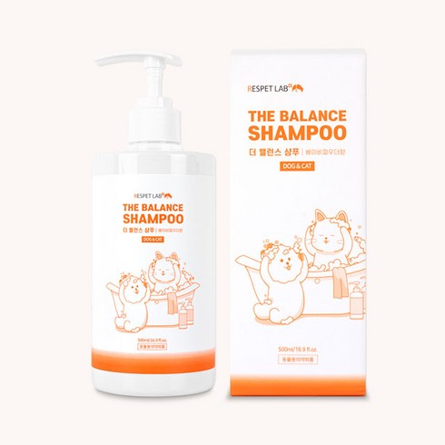 리스펫랩 강아지 고양이 더 순한 저자극 더 밸런스 샴푸 500ml, 1개