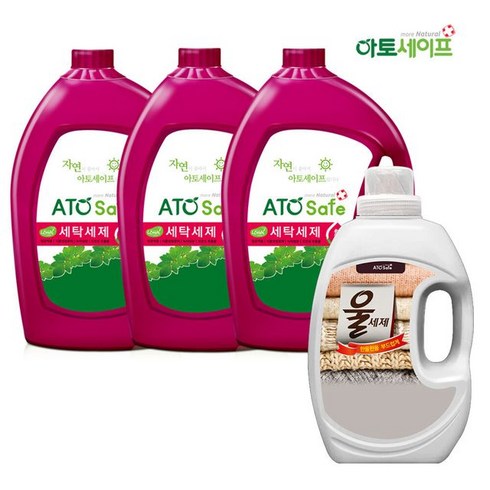 아토세이프 아토세이프 액상 세제 3.1L 3개+울전용2L 1개, 단일옵션