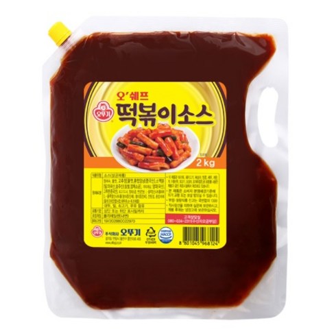 오뚜기 오쉐프 떡볶이소스 2kg, 1개