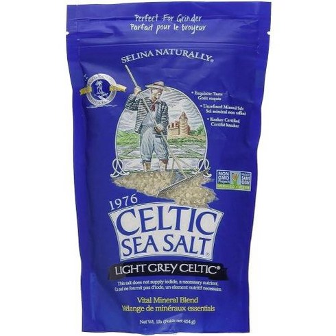 라이트 그레이 Celtic Sea Salt 05kg1파운드 재밀봉 가능한 백 첨가물 프리 맛있는 바다 소금 요리 베이킹 등에 적합 글루텐 프리 GMO 프리 인증 코셔 및 팔레오 친, 1개, 5kg