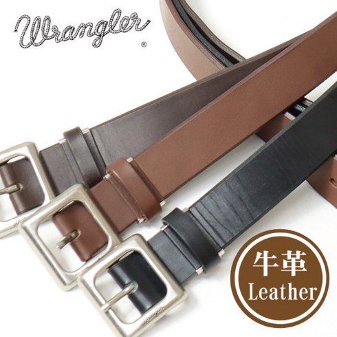 Wrangler 랭글러 WR3019 소가죽 싱글핀 게리슨 버클 레더 벨트 커트 가능