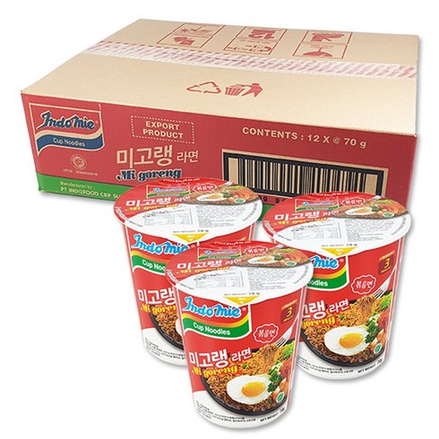 미고랭라면 - 미고랭 컵라면 70g, 12개