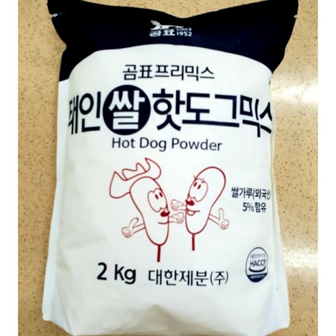 곰표 쌀핫도그믹스 핫도그믹스 가루 반죽 2kg x 5봉 29000, 5개