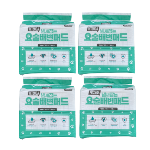 페츠모아 냄새잡는 요술 강아지 배변패드 100매, 100매입, 4팩