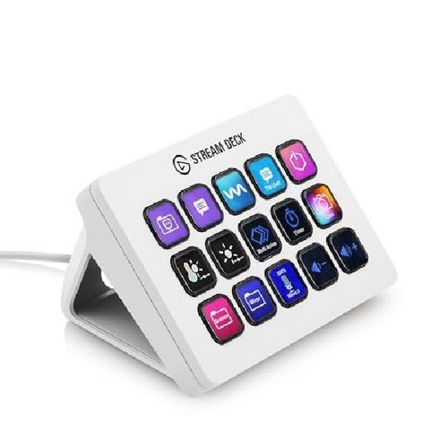 엘가토 스트림덱 MK.2 화이트 컨트롤러 Stream Deck MK.2 White, 15 Keys (MK.2 ) White, 1개