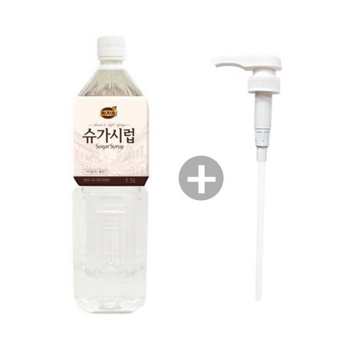 동서 리치스 슈가시럽 1.5LX1+펌프X1[카페시럽][설탕시럽][시럽][커피시럽], 1.5L, 1개