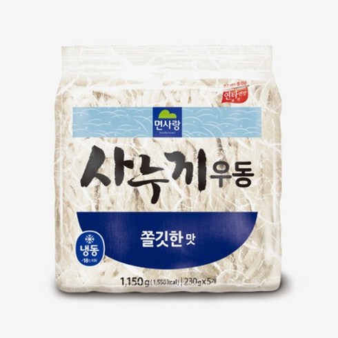 면사랑 사누끼우동 프리미엄 쫄깃한맛 230g5개입x8개, 230g, 8개