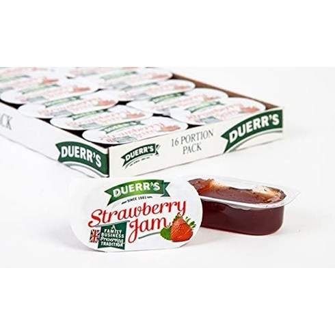 Duerr's Strawberry 듀어스 일회용 딸기잼 48개