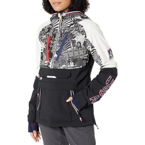 2023년 가성비 최고 볼컴브라이튼풀오버 - 볼컴 여성 스키복 Usst 브라이튼 풀오버 Anarok 후드 스노우보드 재킷