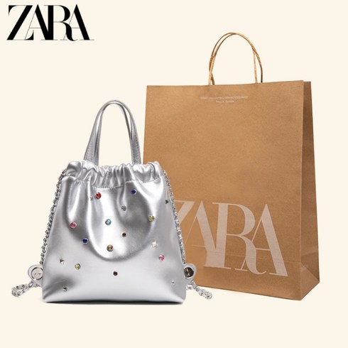 2023년 가성비 최고 자라가방 - ZARA 자라 가방 실버 숄더백