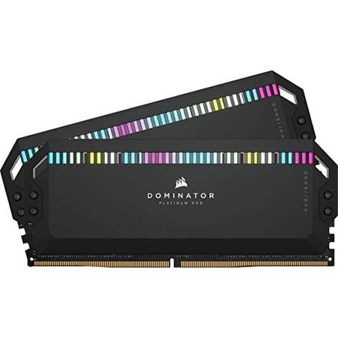 CORSAIR iCUE DR5-6200MHz 데스크톱PC용 메모리 DOMINATOR PLATINUM RGB 시리즈 블랙 (PC5-49600) 32GB [16GB×2매] CMT32GX5M2X6200C36, 32GB(2x16GB)_검은색