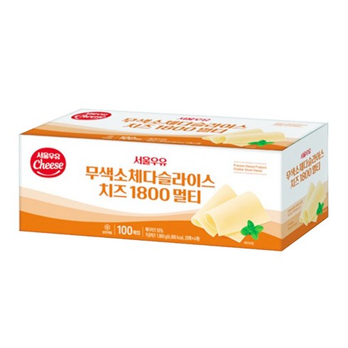 임박치즈 - 서울우유 무색소 체다 치즈 멀티 1800g, 1.8kg, 1개