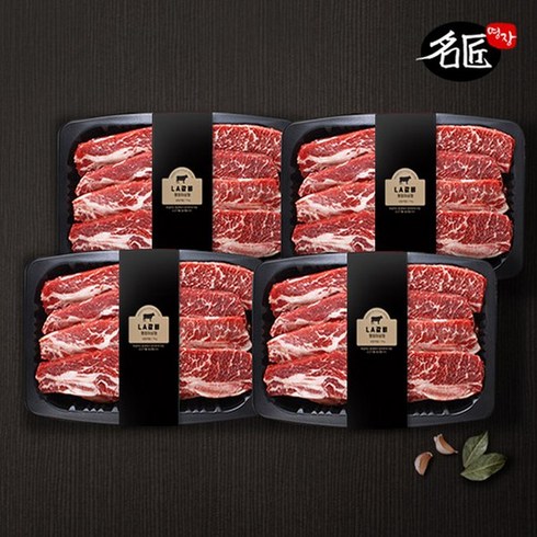 2023년 가성비 최고 la갈비 - [명장이상정] 호주산 LA 갈비 4kg 1kgx4, 없음, 4개, 1kg