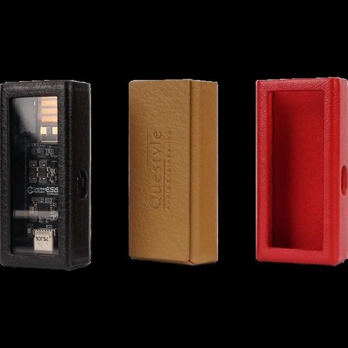 Questyle M15 모바일 무손실 디코딩 이어폰 가죽 보호 커버 멀티 컬러 옵션, 02 Brown case