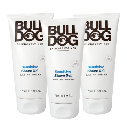 Bulldog Sensitive Shave Gel 불독 센서티브 쉐이브 젤 175mL (3팩), 3개