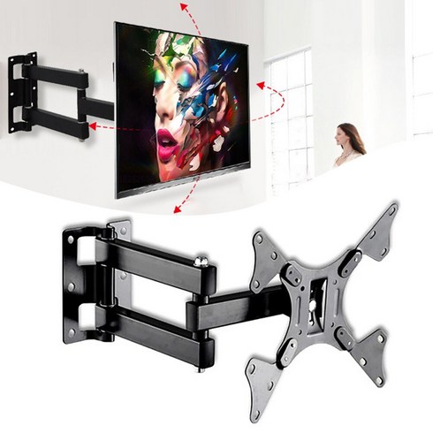 TV 벽 장착 강철 브래킷 대부분의 14-37인치 모니터용 안정적인 텔레비전 관절형 암 홀더, 보여진 바와 같이