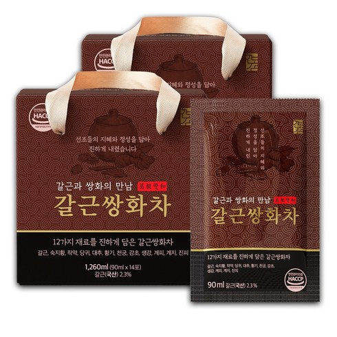 한보감 갈근쌍화차 쌍화차 진액, 2박스, 90ml, 14개입