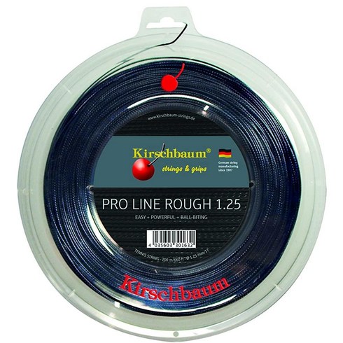 prokennex스쿼시 - Kirschbaum Reel Pro Line 러프 1.25mm(17G) 201.2m(660피트) 블랙 (K2PLR125), 1.25mm, 1개