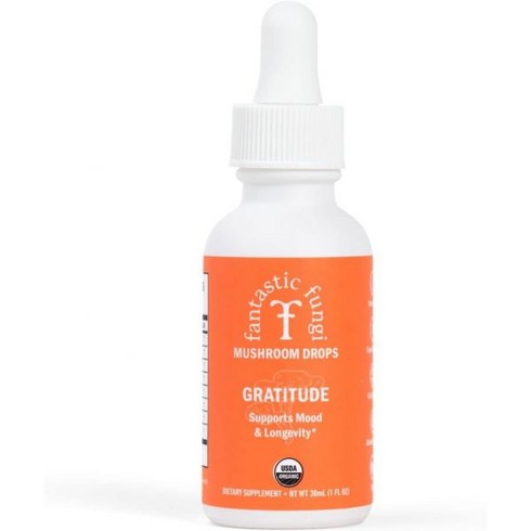 attractpecirczwh/cry/rhs - Fantastic Fungi Gratitude Mushroom Drops | Functional Mushroom Blend | Supports Longevity and Mood*