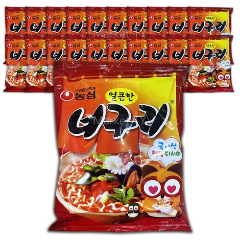 농심 얼큰한 너구리 120g, 20개