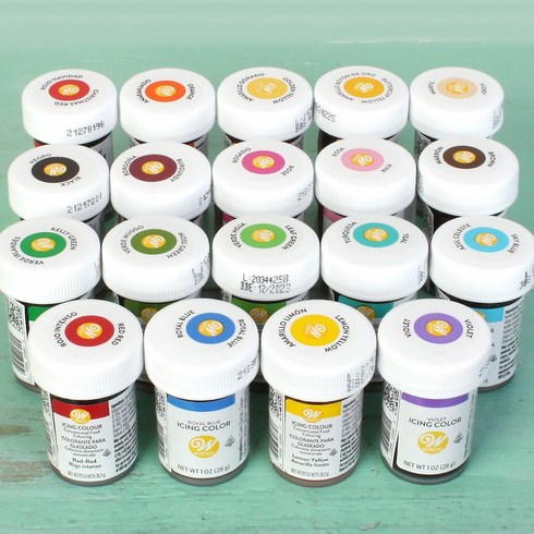 윌튼 아이싱칼라 레드, 28.3g, 1개(아이보리), 1개