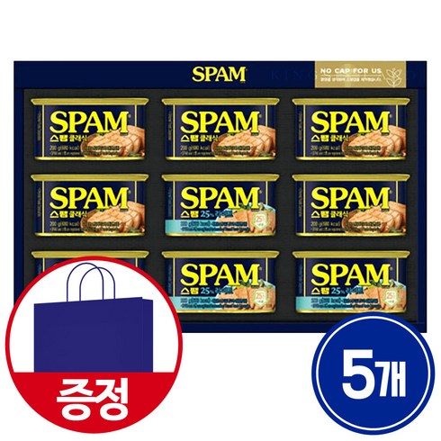 스팸 선물세트 8C호 + 쇼핑백, 5세트