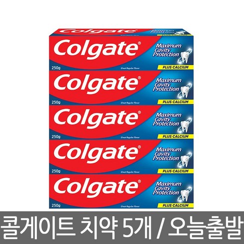 콜게이트치약 - 콜게이트 그레이트 레귤러치약 250g x 5개 코스트코 콜게이트 국민치약