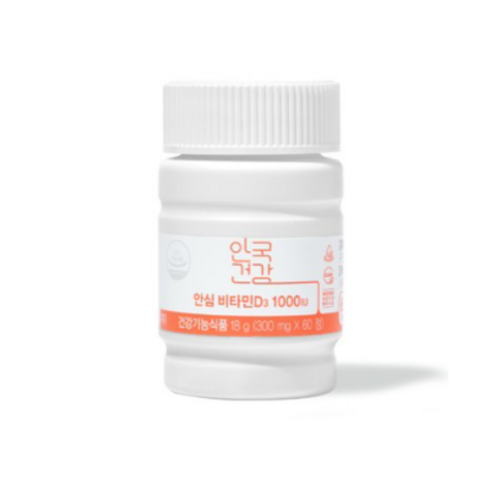 안국건강 안심 비타민 D3 1000 18g, 60정, 5개