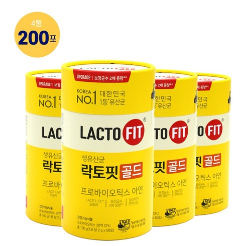 락토핏유산균 - 종근당건강 락토핏 생유산균 골드, 100g, 4개