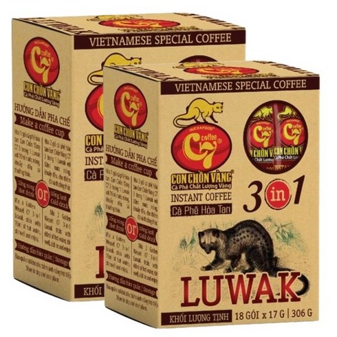 위즐커피 - C7 베트남 루왁 LUWAK 위즐 인스턴트 커피 COFFEE, 2세트, 18개입, 17g