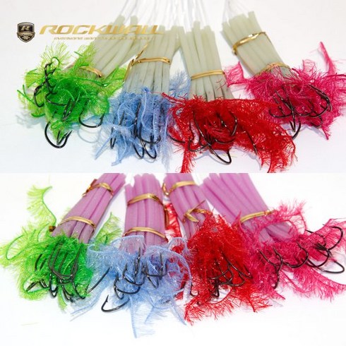 2023년 가성비 최고 갈치쌍바늘채비 - 락크웰 케이무라 아가미스커트 갈치바늘 UV 4각 축광 야광튜브, 3호, 퍼플, 핑크, 1개