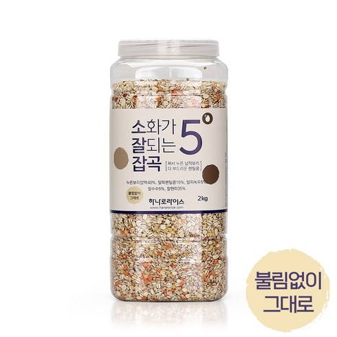 [하나로라이스] 소화가잘되는 부드러운 잡곡 2kg 대용량, 1개