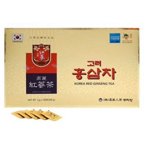 고려인삼뿌리방 홍삼차 3g x 100포, 6개