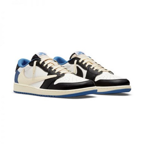 Nike 조던 1 X 트래비스 스캇 X 프라그먼트 로우 OG 밀리터리 블루 여성 (DM7866-140)