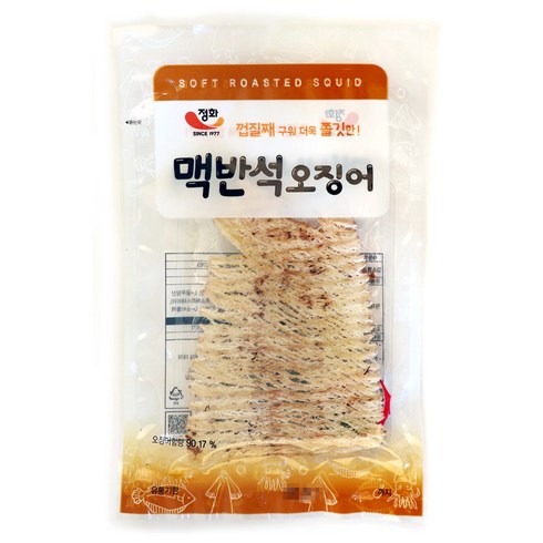 [대용량과자]정화식품 맥반석오징어 35g 5입 x2, 5개, 350g