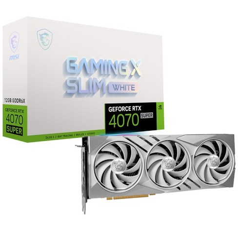 rtx4070 - MSI 지포스 RTX 4070 SUPER 게이밍 X 슬림 화이트 D6X 12GB 트라이프로져3, RTX4070 슈퍼 게이밍 X 슬림 화이트트라이프로져3