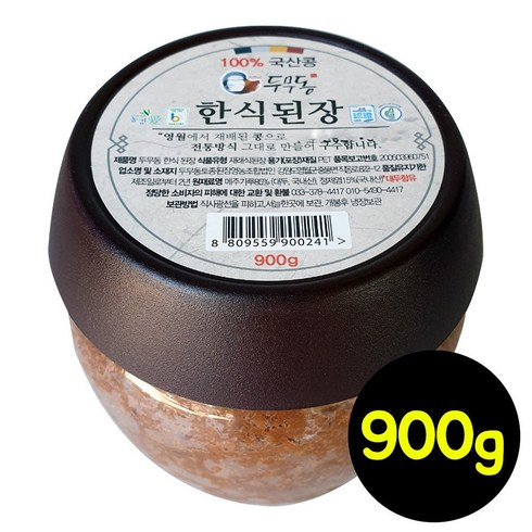 영월 두무동 한식 된장 900g, 1개