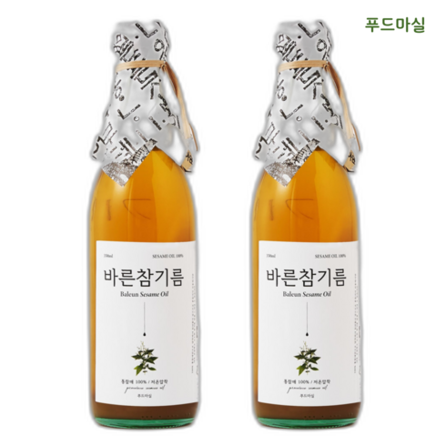 만나참기름350 - 푸드마실 바른 참기름, 350ml, 2개