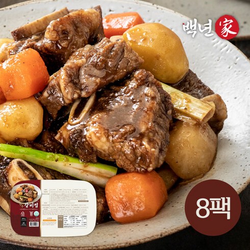 백년가 한우갈비찜 400g x 8팩 (총 3.2kg), 단일속성