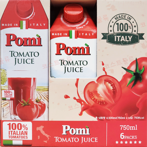 포미 착즙 토마토 쥬스, 750ml, 3개