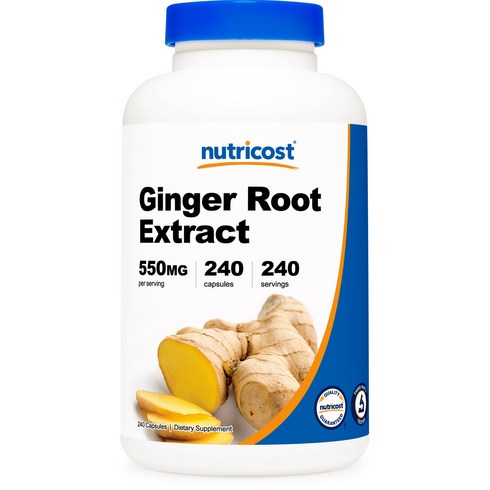 뉴트리코스트 진제놀 생강 뿌리 추출물 550mg 캡슐 240캡슐, 1개