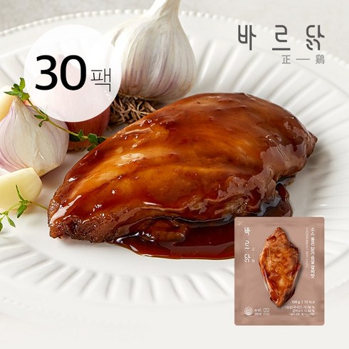 바르닭 소스품은 닭가슴살 갈비맛, 100g, 30개