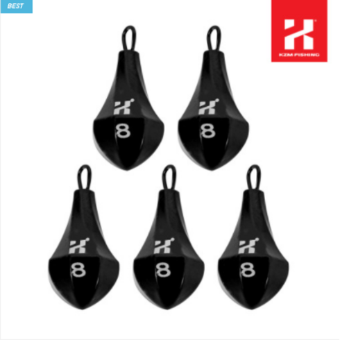 2023년 가성비 최고 텅스텐봉돌 - [유트론텍] 카즈미 신카아 타이탄 블랙 봉돌 갑오징어전용 검정봉돌 8호~20호, 5개