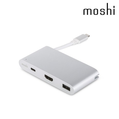 2023년 가성비 최고 모쉬포트 - [Moshi] 모쉬 USB-C 멀티포트 어댑터 / Silver, 99MO084204(Silver)