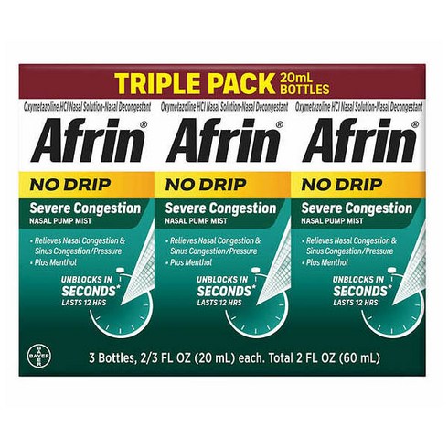 Afrin No Drip Severe Congestion 12 Hour Nasal Spray 60 ml, 1개