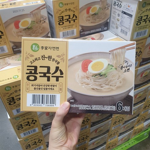 오뚜기콩국수라면 - 이가자연면 콩국수, 160g, 6개